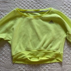 Adidas neon yellow running shirt
